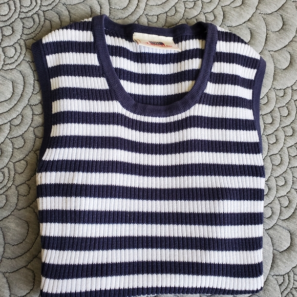 XS Navy/White stripe Tank Top by Faded Glory - Picture 1 of 3